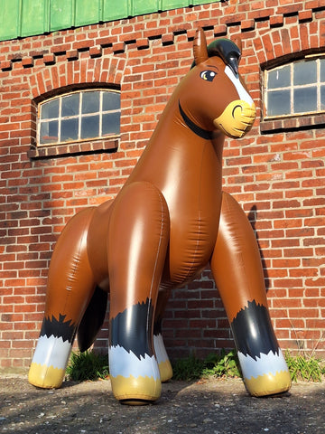 B-STOCK inflatable horse, airtight with minor flaws