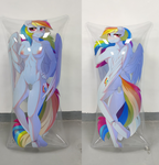Inflatable body pillow - Anthro Rainbow Dash by Fensu