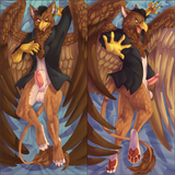 Ranting Gryphon by RamTheDragon - XL Dakimakura