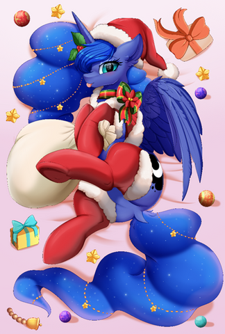 Blanket - Christmas Princess Luna by Pridark