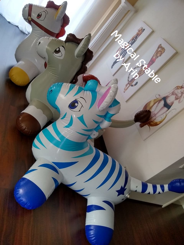 Magical Stable inflatable hopper animals by Arin Horseplay Toys