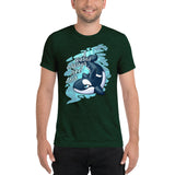 Tri-blend Short Sleeve T-Shirt - Inflatable Orca by Dirty Bird