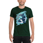 Tri-blend Short Sleeve T-Shirt - Inflatable Orca by Dirty Bird