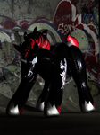 Night Fire - lewd inflatable gothic unicorn