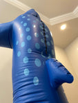 Inflatable blue whale suit