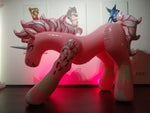 Spring Lily - lewd inflatable pink unicorn