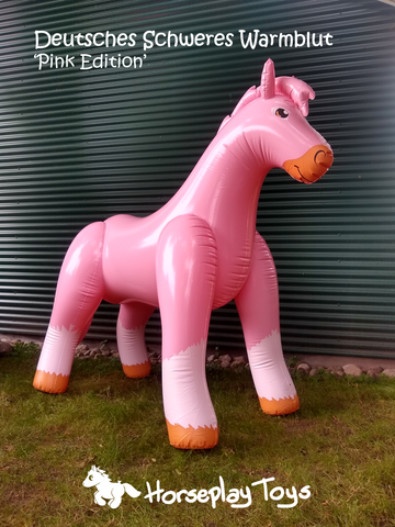 Inflatable Pink German Heavy Warmblood horse